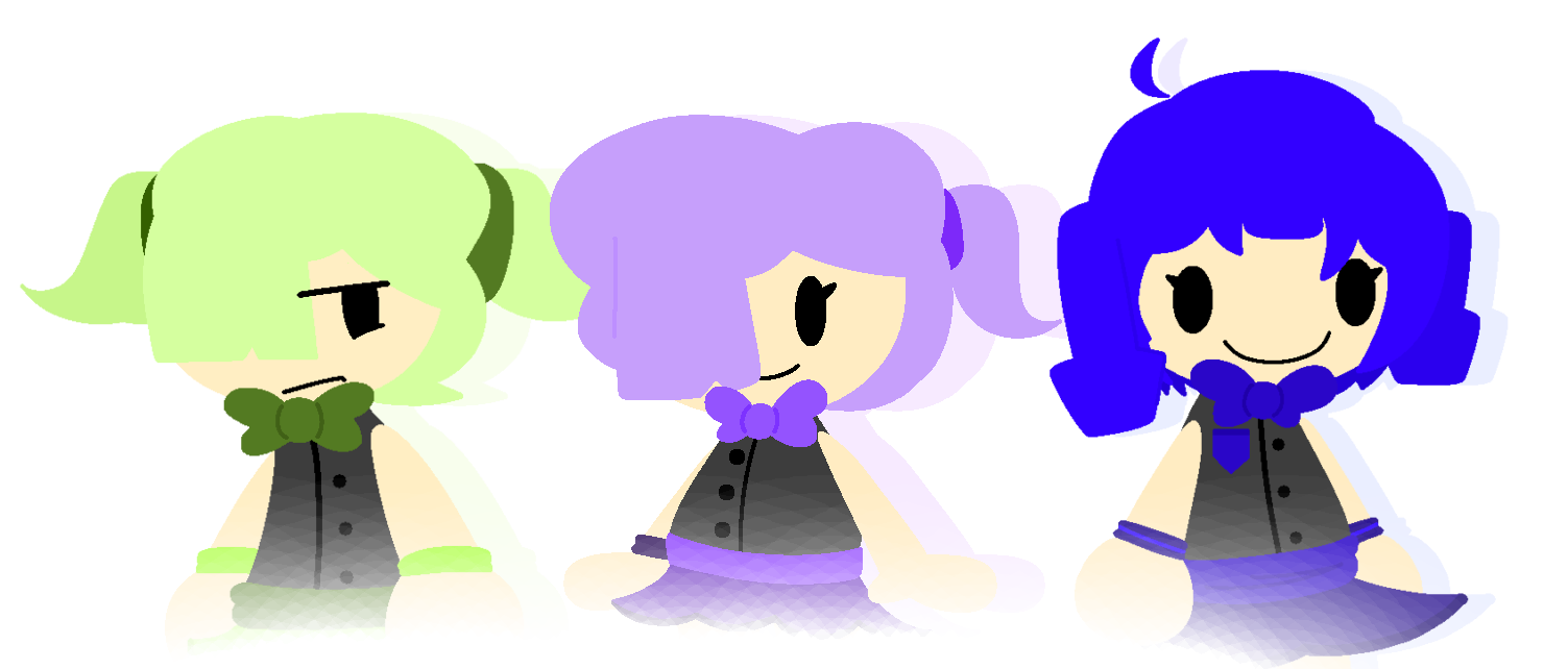 an image of the characters Murasaki Kora, Kemono Mizu and Itane Tsukare